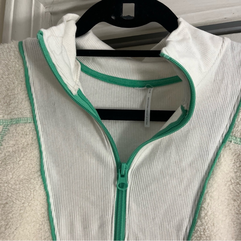 FP Movement by Free People Cream Sherpa Romper with Mint Trim
Bundle 3/$65 - Picture 6 of 9